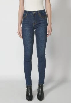 Koroshi Jeans Slim FitAzul Osc Dark Blue Donna Jeans KOL21N05A-K11
