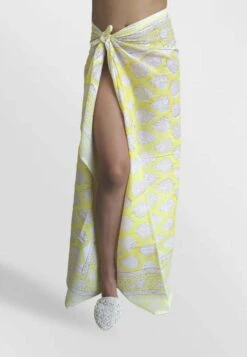 All Over LeavesAccessorio Da SpiaggiaYellow Donna Moda Mare B3C81M01B-E11