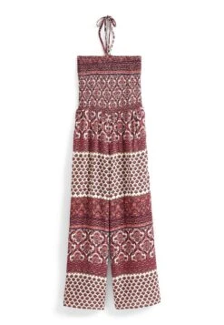 Next Shirred Bandeau JumpsuitTuta JumpsuitRed Burgundy Woodblock Donna Tute Jumpsuit NX321T0O0-G11 -DeFacto Negozio dd3a462f5890408ea00e76aa80e289ef