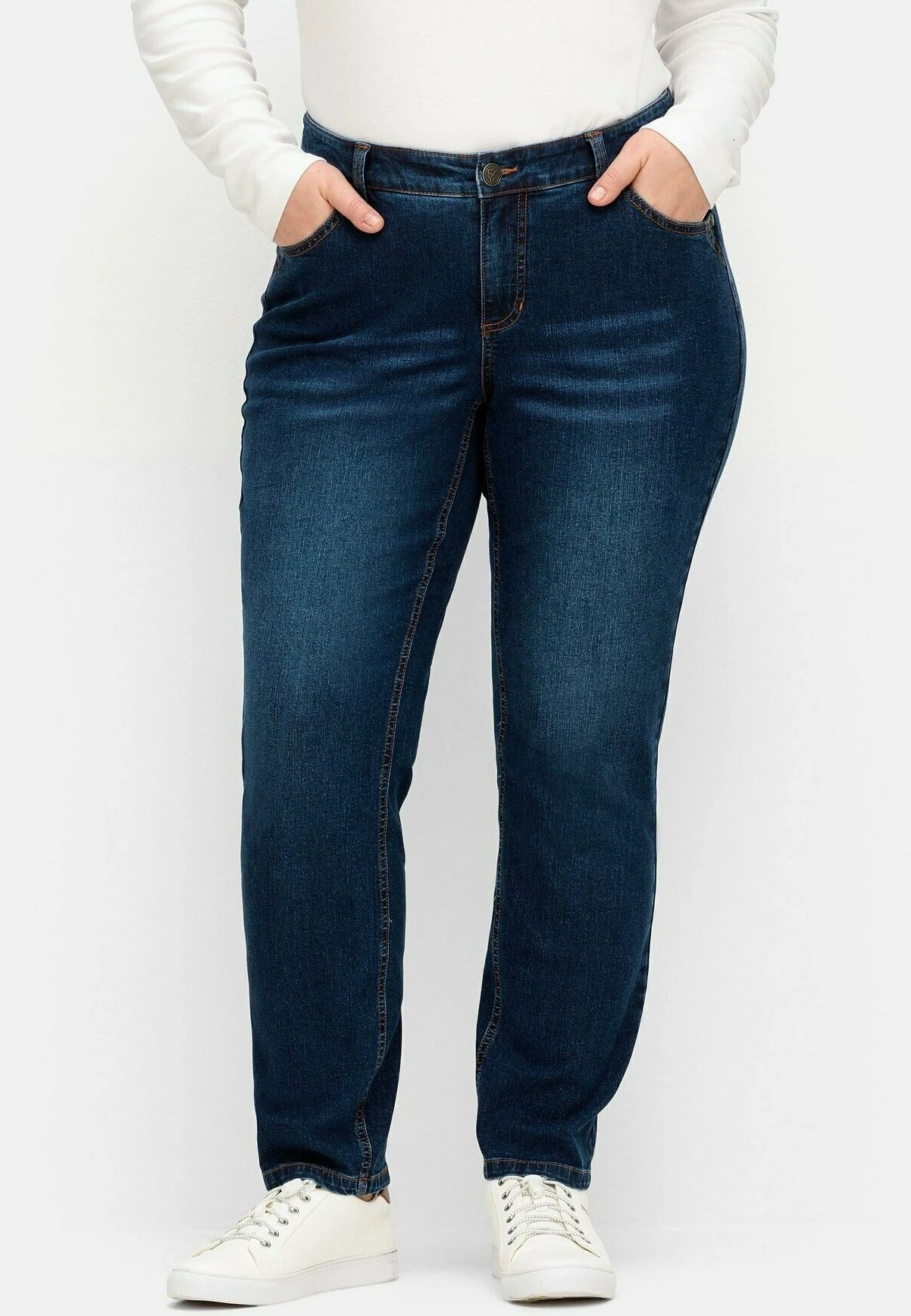 Sheego Jeans Slim FitDark Blue Denim Donna Jeans SHI21N0B9-K12 3 Sheego Jeans Slim FitDark Blue Denim Donna Jeans SHI21N0B9-K12