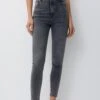 PULL & BEAR Super High Waisted - Jeans Skinny Fit - Dark Grey -DeFacto Negozio ff1a92f2370c47f28420ea1e629bc090